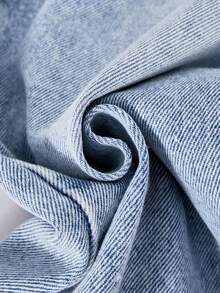 Girls' Wide Leg Jeans, Loose Casual Denim Pants - Blue - View 8