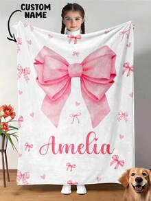 1pc Customized Personalized Blanket, Text Blanket, DIY Blanket, Patterned Blanket, Memorial Blanket. Tapestry, Photo Portrait Blanket Design, Suitable For Girls, Boys, Adults, Valentine's Day, Lightweight, Baby Blanket, Personalized Blanket, Personalized Photo Blanket, Personalized Throw Blanket, Personalized Baby Blanket