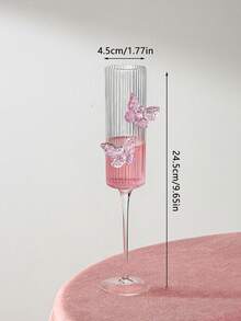 1 pièce Verre à vin avec tige en forme de papillon style Ins, verre à cocktail créatif, cadeau de haute qualité pour les femmes, verrerie de fête romantique