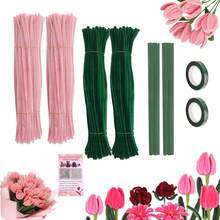 423pcs Handmade Craft Kit, 400pcs Floral Stems, Creative DIY Tulip Craft, Includes 20pcs Flower Stems, 2 Rolls Of Tape And 1 Instruction Manual, Christmas Decor, Christmas Gift - Multicolor - View 13