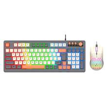 Wired Keyboard And Mouse Set, USB Backlit Mechanical Feeling Keyboard And Mouse Combo, Wired Backlit Keyboard And Mouse Set, Computer Mechanical Feeling Backlit DIY Keyboard And Mouse - Multicolor - View 9