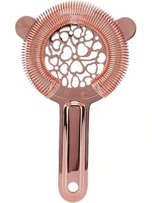 Zerodis Colador de Cóctel, Herramienta de Barra de Acero Inoxidable para Camareros, Filtrado, Fácil Manejo, Uso Doméstico y Bar, Restaurante (Dorado) - Oro rosa - Ver 7