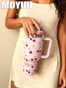 1 cốc có quai dung tích lớn Sweet Cherry 40oz-14oz, cốc cách nhiệt, cốc du lịch, cốc cách nhiệt chân không bằng thép không gỉ, thích hợp cho du lịch, trường học, văn phòng, ngoài trời, phòng tập thể dục, gia đình, quà tặng ngày lễ, quà tặng sinh nhật, quà tặng ngày lễ tình nhân, quà tặng tốt nghiệp (bao gồm ống hút, giữ nóng 6 giờ, giữ lạnh 12 giờ) - Nhiều màu - Xem 4