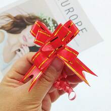 40/100/200 piezas - Cintas con lazos de colores aleatorios con bordes dorados, decoraciones de fiesta, suministros para envolver regalos