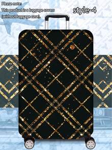 1件装时空旅行印花加厚行李箱保护套,加厚行李箱配件,适用于商务出行、度假、旅行、行李托运、返校等场合,为您的行李增添色彩。适用于20-28英寸行李箱。 - 黑色 - 查看 22