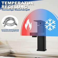 Kitchen Faucet, Bathroom Faucet, Sink Faucet, Mixer Tap, Single-Lever Zinc Alloy Faucet, Easy Installation, Black, Type B