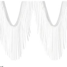 1pc Shimmering Foil Tassel Banner,Metal Fringe Wall Decor Hanging Background Table Skirt Deco, Suitable For Decorating Parade Floats, Single Party, Weddings, Birthdays, Halloween,Christmas Party Decorations - Multicolor - View 10