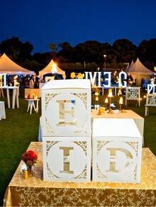 3pcs/Set Ramadan Decorative Boxes, "E-I-D" Decorative Boxes, Ramadan Party Decorations