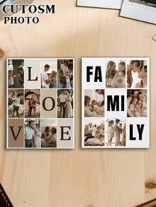 1pc Custom Photo Canvas Print Canvas Poster,Personalized Art Gift,Canvas Prints With Your Photo On Custom Wall Art For Bedroom, Living Room, Wedding, Pet, Family, Love, Couple, Friend, Picture, Photo, Framed Wall Art,Christmas Gift,Best Friend,Family Gift,Birthday Gifts,Gift For Family/Friend/Girlfriend/Boyfriend,Valentine's Day Gift - Style 1 - View 2