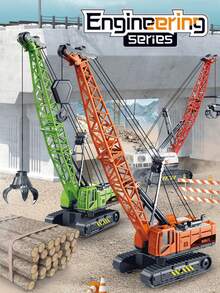 1pc Multi Functional Construction Vehicle Set Crawler Excavator Inertia Powered Drilling Machine Hands On Skills Development Interactive Group Play Christmas Stocking Fillers Holiday Gift For Kids Family Activities Must Haves - Multicolor - View 3