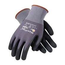 MaxiFlex PIP 34-874/L Maxi Flex 34874 - Guantes de espuma con revestimiento de palma de nitrilo, gris, talla L (paquete de 12)(Large (Pack of 12) Gris) - Multicolor - Ver 2