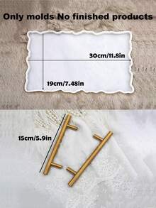 3pcs/set Tray With Handle Silicone Mold Set For Dropping Glue, Gypsum