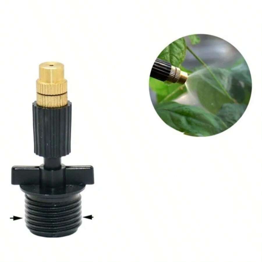 Kit 20 Nebulizador Aspersor Névoa Irrigação Cobre Rosca 1/2 - Preto e dourado - Visão 1