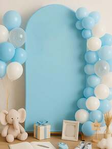 1pc 80*180cm Elastic Arch Backdrop Cover, Beige/Ivory/Light Pink Party Backdrop Cloth, Wedding Arch Cover, Wedding Party Arch Cloth Panel, Backdrop Decor, Suitable For Birthday, Party, Bridal Shower, Gender Reveal, Garden Outdoor Ceremony, Holiday Gift, Back To School, Washable And Reusable (Arch Stand Not Included) - Multicolor - View 11