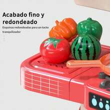 Juego de 73 piezas de juguetes de cocina para niños de 95cm,Este juego de cocina infantil incluye vapor realista, efectos de sonido, luces, fregadero y accesorios de comida realistas. Es ideal para niños en edad preescolar y un regalo de cumpleaños ideal. - Multicolor - Ver 5