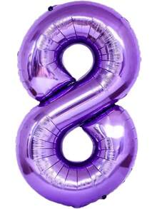 Globos Tamaño 100 cm globos cielo estrellado con el número 8, grandes, 40 pulgadas, globo 8 años, decoraciones de 8 cumpleaños para niños, globos de 8 cumpleaños, suministros fiesta de 8 cumpleaños navidad Christmas globos navideños número 8 decoración para fiesta infantil niña y niño temática invierno fotos fondo para casa escuela y salón - 8MORADO - Ver 4