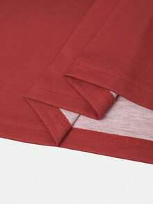 男士渐变闪电印花短袖T恤，夏季时尚 - 紅色 - 查看 4