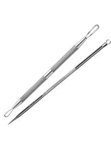 2pcs Blackhead Remover Tool Kit, Acne Treatment Tool, Professional Grade Blackhead & Pimple Extractor, Facial Nose Blackhead Removal Squeezers - Multicolor - View 1