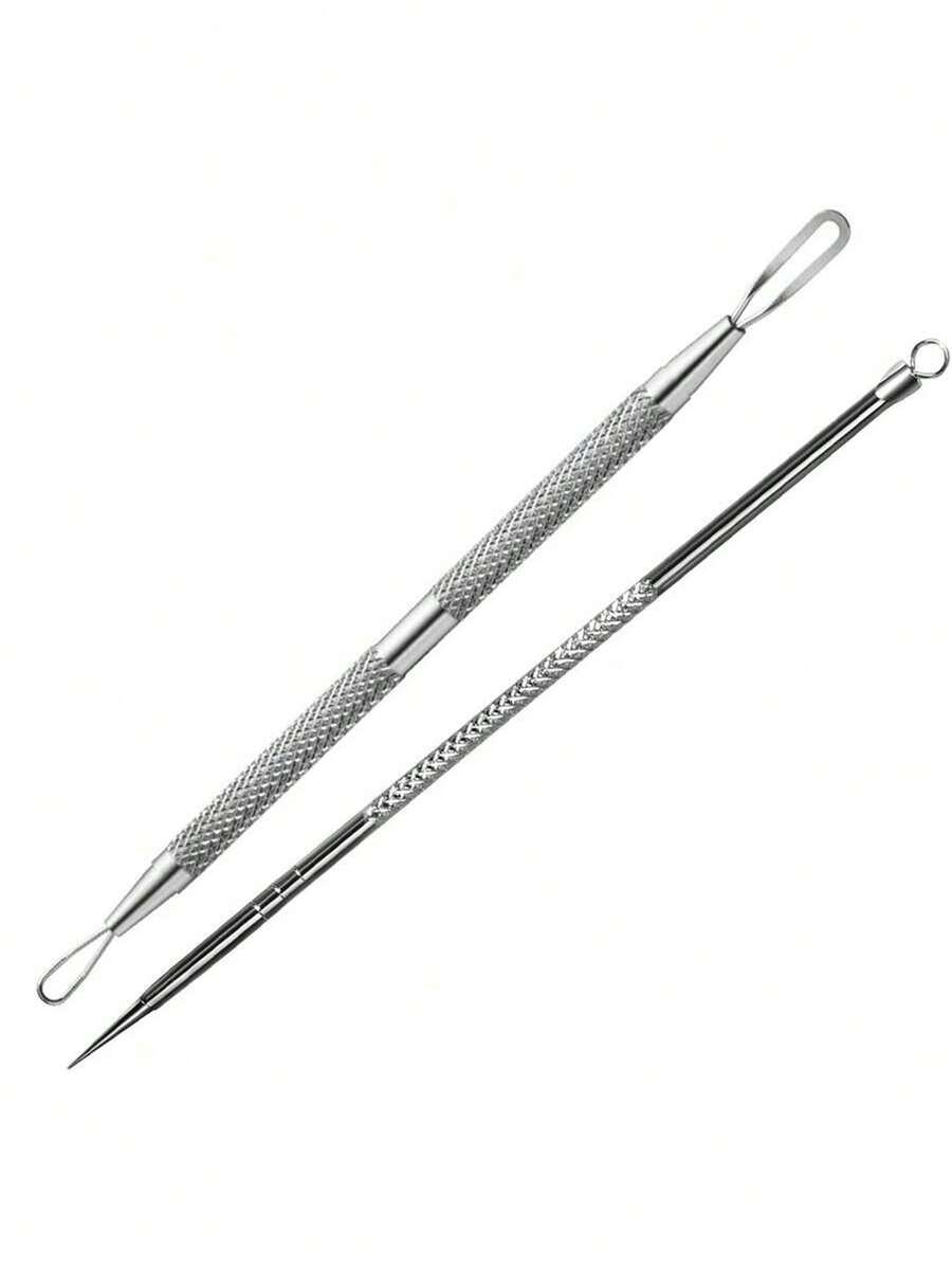 2pcs Blackhead Remover Tool Kit, Acne Treatment Tool, Professional Grade Blackhead & Pimple Extractor, Facial Nose Blackhead Removal Squeezers - Multicolor - View 1