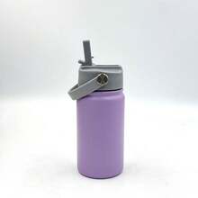 1 pieza Botella de agua aislada de acero inoxidable de 350ml, con diseño lindo, apta para bebidas calientes y frías, taza de viaje portátil para café, jugo, leche, regalo, fiesta, cumpleaños, San Valentín, Navidad, vuelta al colegio, regalo ideal para familia y amigos - Multicolor - Ver 9