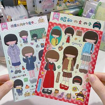 1张可爱涂鸦好朋友人物手账贴纸 可爱卡通DIY装饰材料