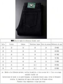 DG XUNLIN MODA 2025Nuevo , Ropa masculina de alta calidad, jeans negros de cintura media y , viajes de Negocios diarios, ocio, comodidad, primavera e invierno, armarios imprescindibles - Negro - Ver 7