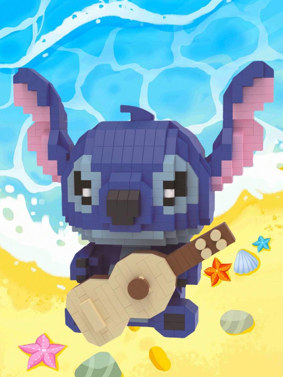 Đồ chơi xếp hình Stitch dễ thương chơi đàn guitar - Thích hợp cho giáo dục STEM DIY, trò chơi hoạt hình, mô hình lắp ráp nhân vật hoạt hình, lý tưởng làm quà sinh nhật, đạo cụ chụp ảnh sinh nhật, đồ dùng học tập. Thích hợp làm quà sinh nhật và đồ chơi nhân vật hoạt hình. - Nhiều màu - Xem 1