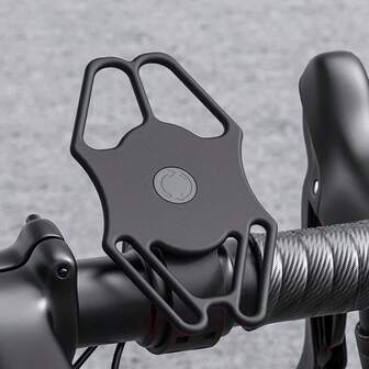 1PC Motorcycle Phone Holder Silicone Shock-Absorbing Mount For Mountain Road Bike And Outdoor Cycling Equipment, Anti-Vibration Secure Handlebar Phone Grip With Adjustable Clamp Compatible With Most Smartphones, Water-Resistant Design For Commuting Touring Adventure Riding, Quick-Release Easy Installation, Protective Corner Cushioning, Sleek Lightweight Low-Profile Aesthetic For Urban Trail And Long-Distance Cycle Trips