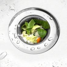شبكة تصفية بالوعة المطبخ، قطر تقريبي 4.5 بوصة، سلة تصريف المطبخ من الفولاذ المقاوم للصدأ، شبكة تصريف الأرضية، مصيدة الشعر، شبكة تصريف حوض الحمام، فلتر غسيل مانع للانسداد، اكسسوارات المطبخ - لمنع الانسداد، سهل التنظيف، مناسب للمنزل والمطبخ والحمام وما إلى ذلك. أدوات المطبخ اكسسوارات المطبخ أدوات المطبخ