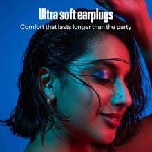 PartyPlug - Tapones para orejas de concierto con reducción de ruido de 19 dB, protección auditiva reutilizable para festivales de música, raves y eventos en vivo, calidad de sonido clara, incl,32792038 - Café integral - Ver 6