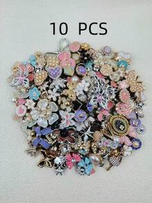 [Quantity] Pcs/Set Assorted Resin Cartoon Design Shoe Charms, Fashion Cute Decorative Accessories For Slippers, Sandals, Clogs, DIY Shoes, Birthday Gift, Party Favors (Random Styles) - Multicolor - View 3