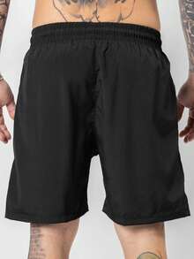 Kit Of 3 Men's Gym Shorts For Training, Beach, Running, Elasticated Shorts - 2支黑色鉛筆/1支鉛鉛筆 - 查看 7