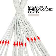 Hamaca Silla Colgante con 2 Cojines Acolchados Soporta hasta 120kg - Blanco - Ver 5
