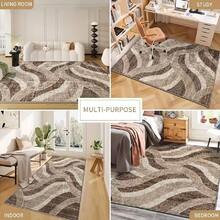 Thảm nhung cao cấp dày dặn (850g/㎡) - Được làm từ chất liệu cao cấp mật độ cao, thiết kế họa tiết lượn sóng, phong cách tối giản hiện đại, hoàn toàn phù hợp với nhiều kiểu trang trí nội thất khác nhau. - Nhiều màu - Xem 6