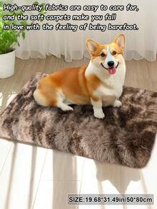 1pc Luxury Plush Long Shag Area Rug, Ombre Gradient Texture, Soft & Fluffy Room Decor, Suitable For Living Room, Bedroom, Holiday Gifts, Christmas, Valentine's Day, New Year, Home Decoration, Sofa, Coffee Table, Bedside, Corridor, All Season - Tie-dye Brown - View 4