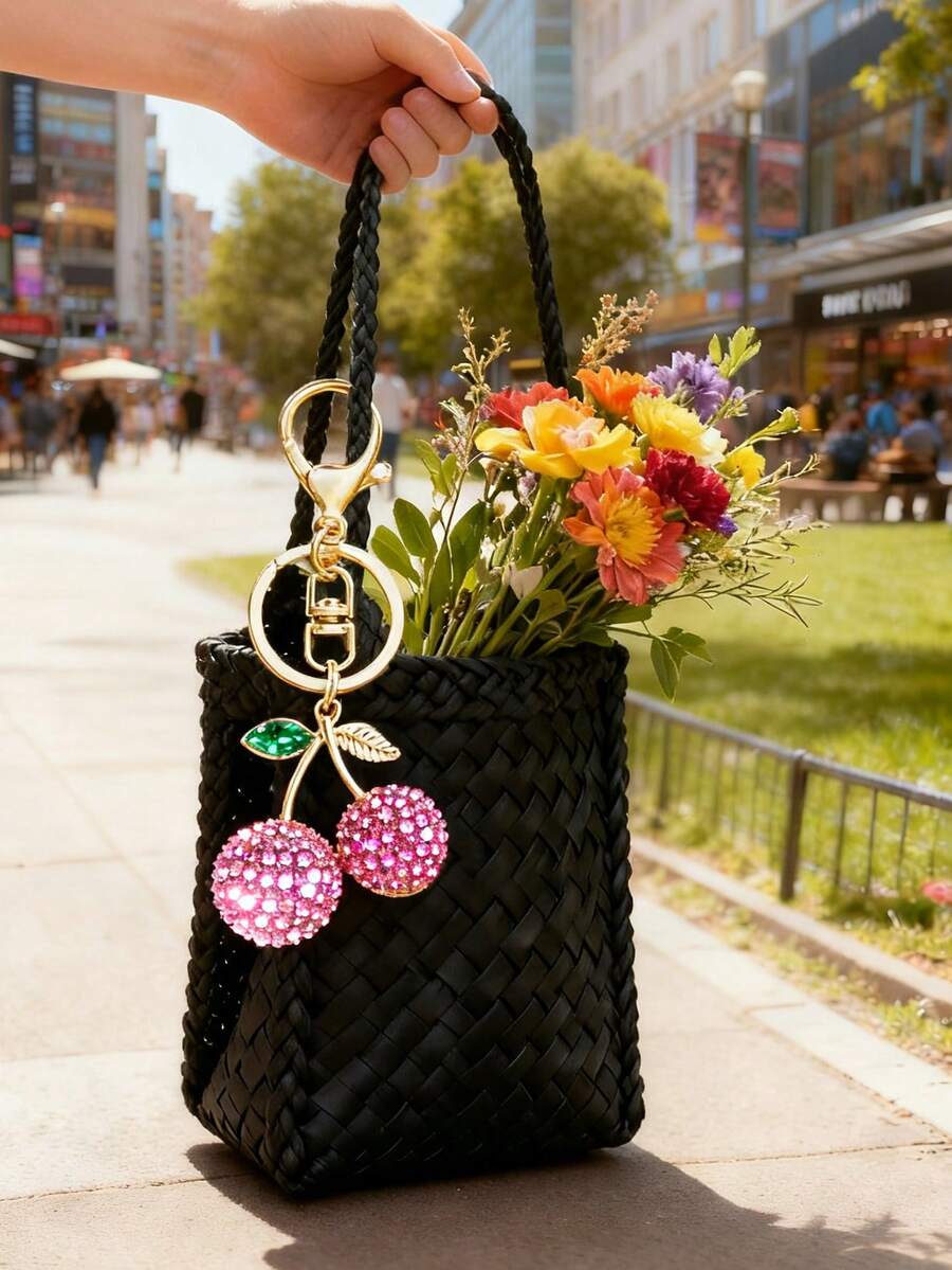 Fashionable & Versatile Cherry Keychain Pendant, Suitable As Party Gifts, Valentine's Day Gifts For Girlfriend, Best Friends, And Friends - Multicolor - View 1