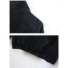 Data New Chinese Tie-Dyed Leather Casual Jacket Couple Versatile Vintage High Street Jacket - 黑色 - 查看 6