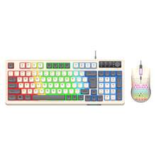 Wired Keyboard And Mouse Set, USB Backlit Mechanical Feeling Keyboard And Mouse Combo, Wired Backlit Keyboard And Mouse Set, Computer Mechanical Feeling Backlit DIY Keyboard And Mouse - Multicolor - View 8
