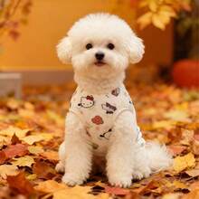 Sanrio 3pcs Hello Kitty Christmas Cat & Dog Plush T-Shirt, Thick & Soft, Printed With Hello Kitty Pattern, Clean & Comfortable, Hand Washable & Reusable, Warm, Suitable For Small Pets, Can Be Used As Pet Vest, Ideal Holiday & Christmas Gift For Small Pets, Also Great For Party Photo Shoots - Multicolor - View 8