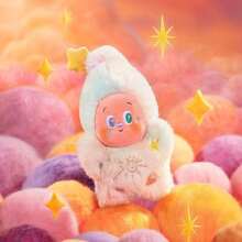 POP MART 闪亮亮气象局毛绒钥匙扣盲盒可爱星星角色玩偶吊坠圣诞礼物（仅一盒） - 白色 - 查看 7