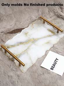 3pcs/set Tray With Handle Silicone Mold Set For Dropping Glue, Gypsum