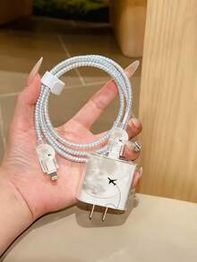 18W/20W Fast Charging Data Cable & Adapter Protector Case Compatible With IPhone/Apple - Clear - View 9