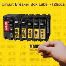 129pcs Electrical Box Panel Labels, Circuit Breaker Directory Labels, Prominent Identification Label Stickers, Waterproof Fuse Box Stickers - Multicolor - View 4