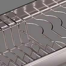 Over The Sink Dish Drying Rack - Adjustable Height Kitchen Counter Dish Rack Organizer - Grey - View 7