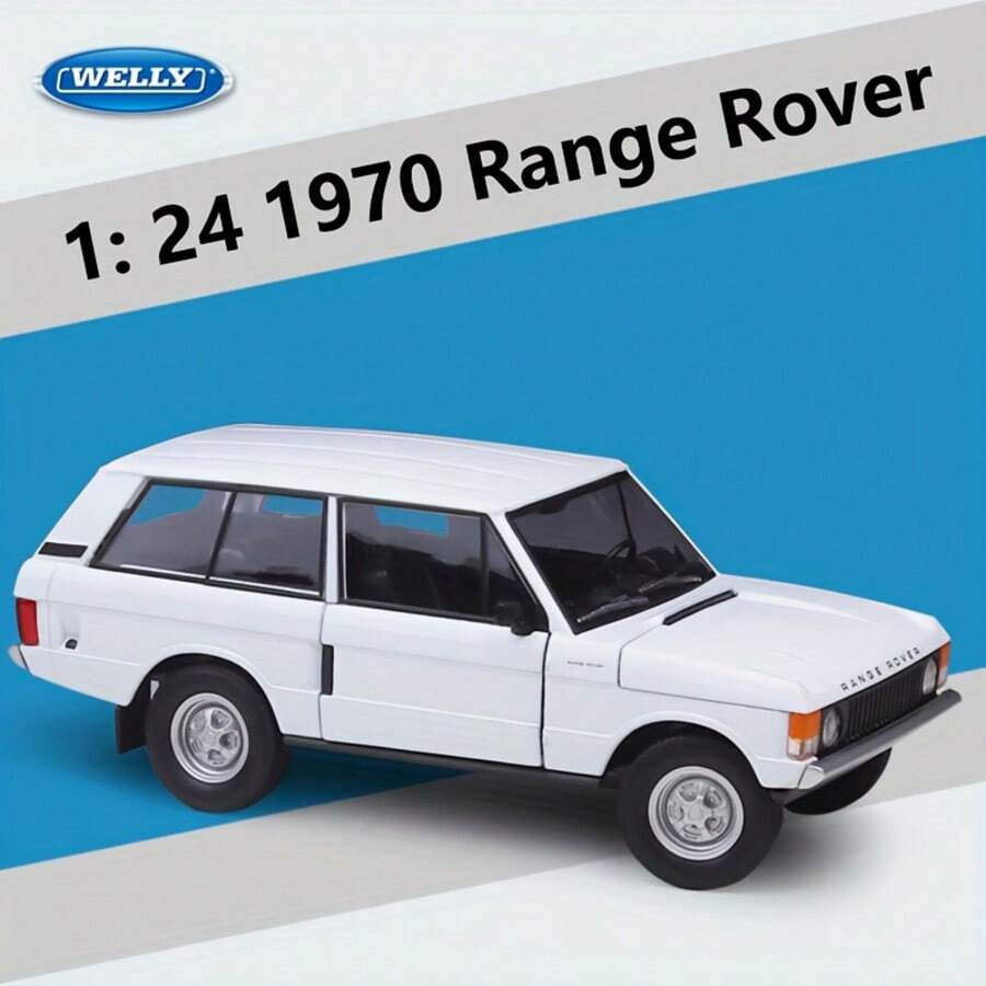 CCA COOL CHIC AUTO 1:24比例 1970年路虎揽胜合金压铸模型车，儿童玩具车，滑行车模型，男孩生日礼物 - 彩色 - 查看 1