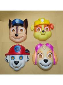 1 pieza Máscara del personaje de Paw Patrol, Juguete de máscara de rol de Paw Patrol, Máscara de globo, Juguete de máscara de papel, Regalo de fiesta de rol, Adecuado para regalo de cumpleaños, fiesta de vacaciones, decoración de fiesta de máscara de Paw Patrol (estilo aleatorio) - Multicolor - Ver 5