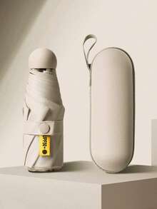 Black Windproof And Waterproof Folding Umbrella, Suitable For Business People's Travel, Sturdy Windproof Travel Umbrella, Aluminum Umbrella Pole, Black, Lightweight, Strong Ultraviolet, Foldable, Compact, Portable, Rainproof, Sunscreen.