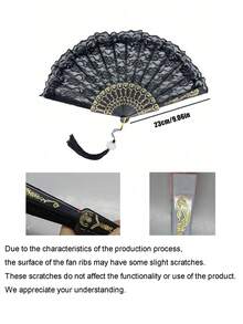 新娘婚礼装饰套装：蕾丝伞和蕾丝塑料扇，欧式新娘婚礼伞，户外婚礼装饰伞扇套装，最佳礼物，婚礼摄影道具白色蕾丝阳伞，茶会装饰，洗礼生日派对用品，复古婚礼配饰，伴娘鲜花摄影道具