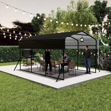 Garages, Canopies, & Carports - Black-10*15FT - View 9