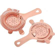Colador de Cócteles, Colador de Cócteles, Herramienta de Barra, Colador de Barra de Acero Inoxidable, Colador de Bebidas Tipo Wintersweet, Filtro de Hielo para Camareros y (Oro - Oro rosa - Ver 6